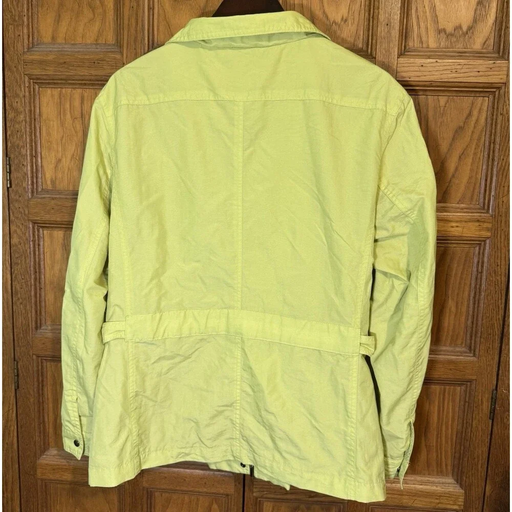 Coldwater Creek Lime Green Nylon Zip Up Lightweight Jacket Women's 1X Mesh Lined
